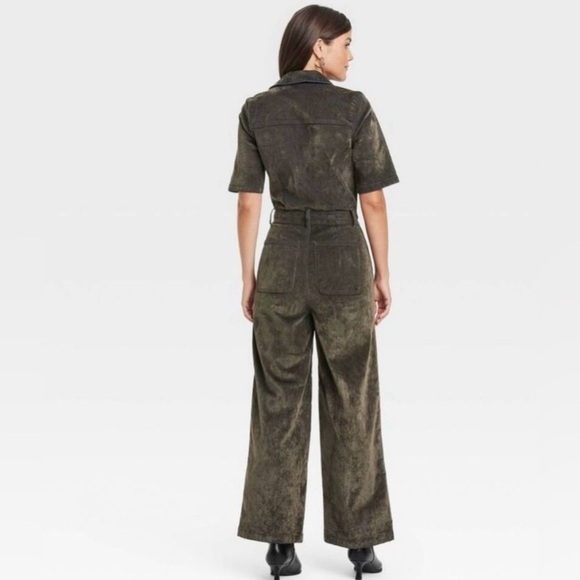 Universal Thread|Charcoal Olive wide leg utility Jumpsuit,short sleeve•••NWT, 12 - Picture 4 of 16